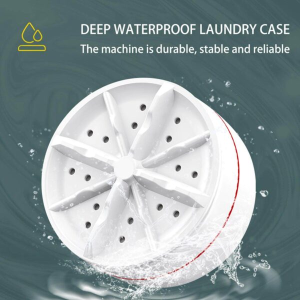 Mini Washing Machine Portable Ultrasonic Turbine Washer - Image 3