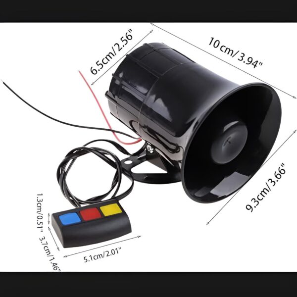 Horn siren 12 watt 3 different loud sounds for car and motorcycle - Image 4