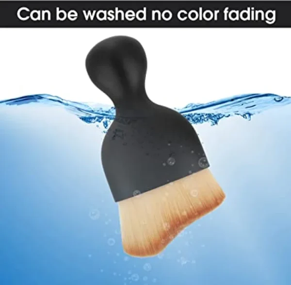 Car Cleaning Brush | Car Detailing Brush with Hole Top of Handle | Soft Hair Brush For cleaning of Small and Tiny Places (Black colour) - Image 10