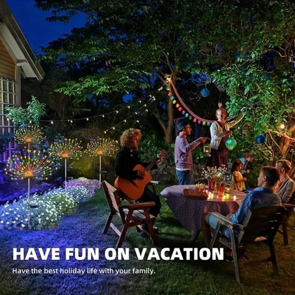 200LED Solar Firework Light Waterproof Outdoor 8 Lighting Modes Fairy String Light Christmas Solar Lights Garden Decoration - Image 2