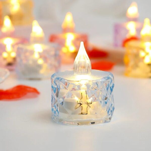 Pack of 12 Warm White Flameless Led Tealight Candle Decorative Battery Operated Tea Lights - Image 5