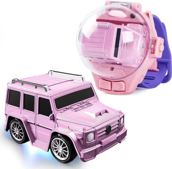 Mini Car with Remote Control Mini Remote Control Car Watch Racing Car USB Charging Cartoon RC Small Car Kids Toys (random color ) - Image 6