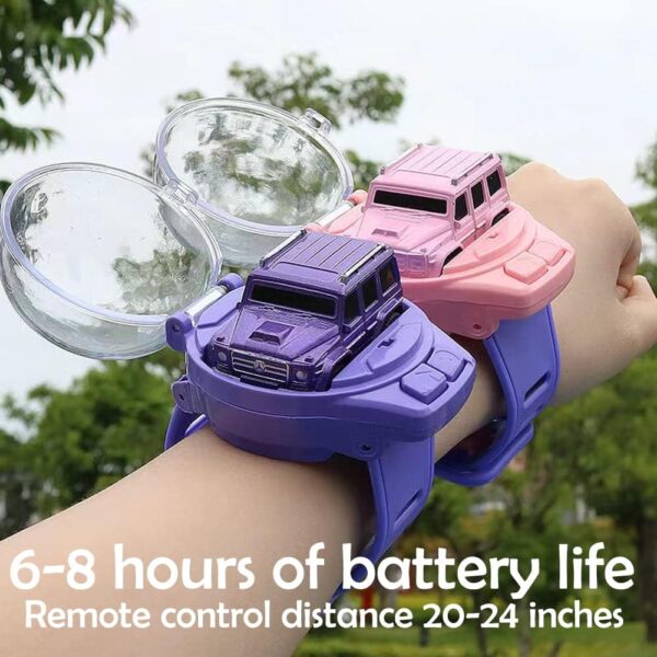 Mini Car with Remote Control Mini Remote Control Car Watch Racing Car USB Charging Cartoon RC Small Car Kids Toys (random color )