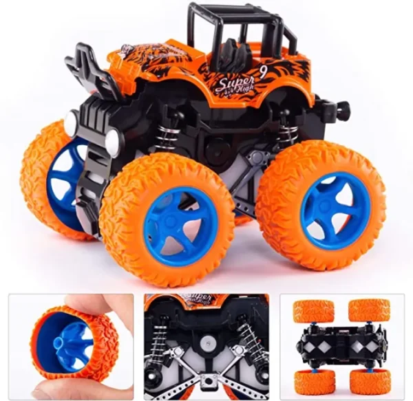 Monster Truck Toys Friction Push & Go High Speed Friction Vehicles for Kids