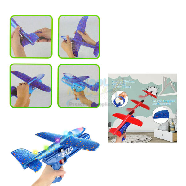 Airplane Launcher Gun Toy For Kids Aircraft Shooting Gun Toy Cool Outside Flying Toys(random color ) - Image 9