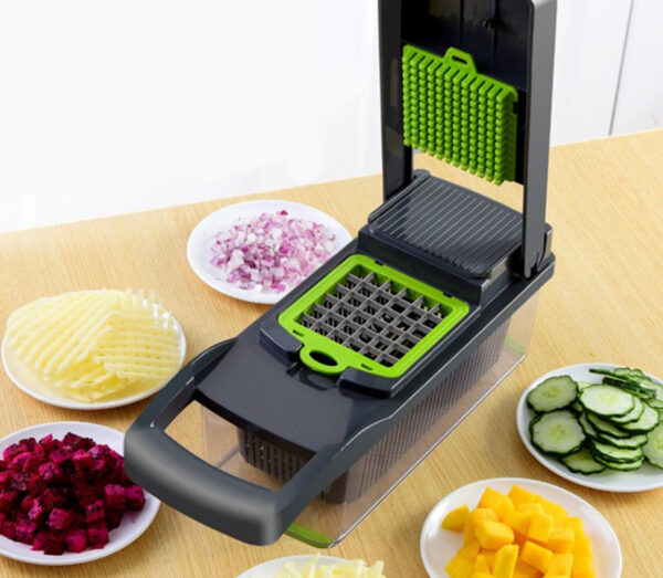 Multifunctional Vegetable Slicer Cutter Shredders Slicer With Basket Fruit Potato Chopper Carrot Grater - Image 4