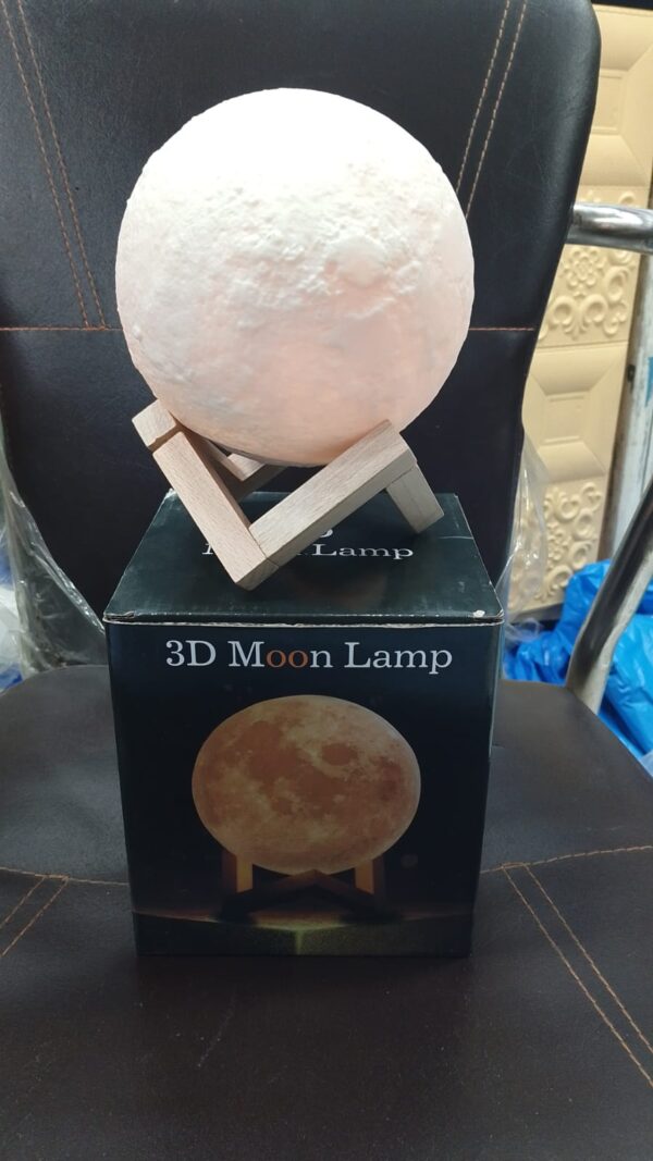 16 in 1 High Quality LED Moon Light Lamp With Stand - Mind Glowing 3D Lamp - Bedroom Led Bed Lamp Desk Lamp - Moonlight sensation Home decor | Led Moon Light with 15cm Size - Image 3